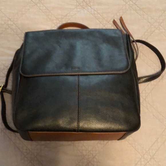 fossil claire backpack tan